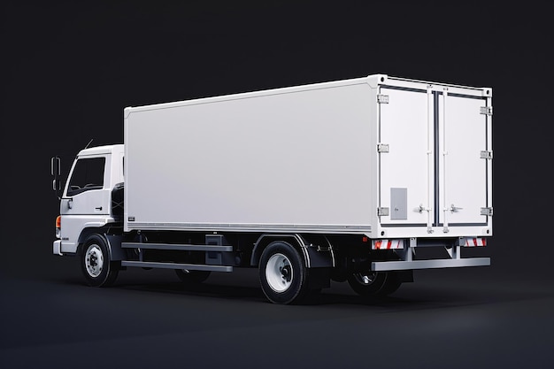 Weißer LKW-Mockup für Branding und Marketing