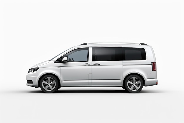 Weißer Minivan für Ihr Designmodell