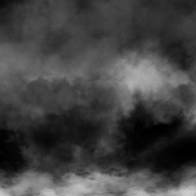 Weißer Nebel- und Nebel-Effekt auf schwarzem Bühnen-Studio-Showcase-Room-Hintergrund
