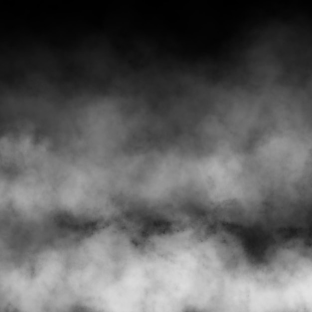 Weißer Nebel und Nebeleffekt auf schwarzem Bühnenstudio-Schaufensterraumhintergrund