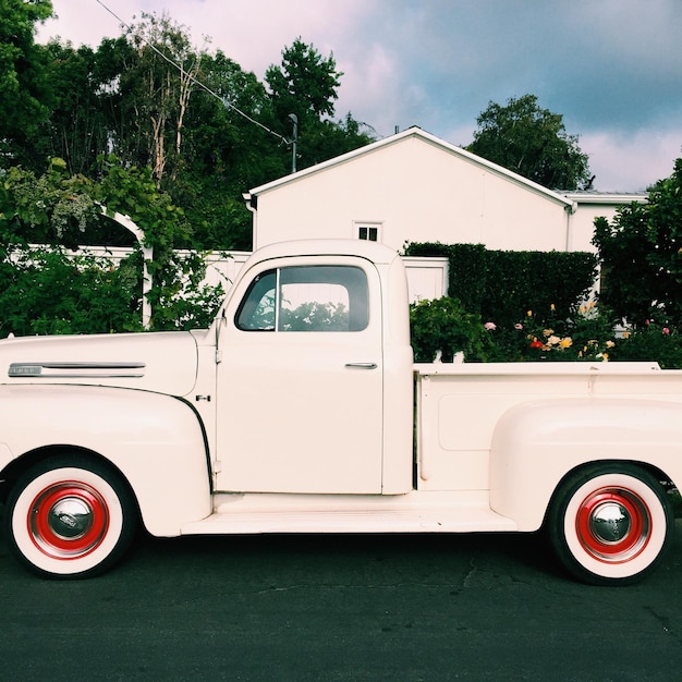 Foto weißer pick-up