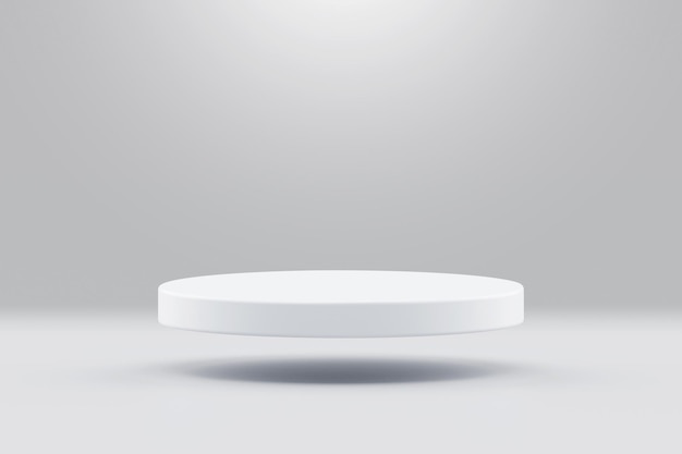 Weißer Podium-Hintergrund leerer Sockel Präsentation Bühnen-Szene abstrakte Plattform-Ausstellung