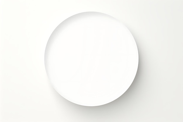 Weißer runder Rahmen auf weißem Hintergrund