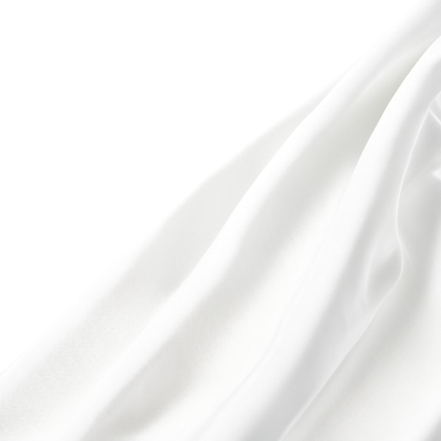 Weißer runzelter Stoff Seidenstoff Baumwollleder weiches Wellenmuster Textur Hintergrund