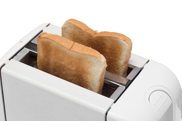 Weißer Toaster getrennt auf Weiß