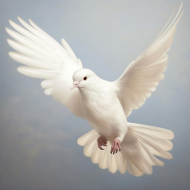 Weißer Vogel symbolisiert Frieden am Internationalen Tag des Friedens. Generative KI