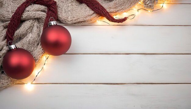 Weißer Weihnachtshintergrund aus Holz Leerraum für den Text Alles Gute zum Neuen Jahr