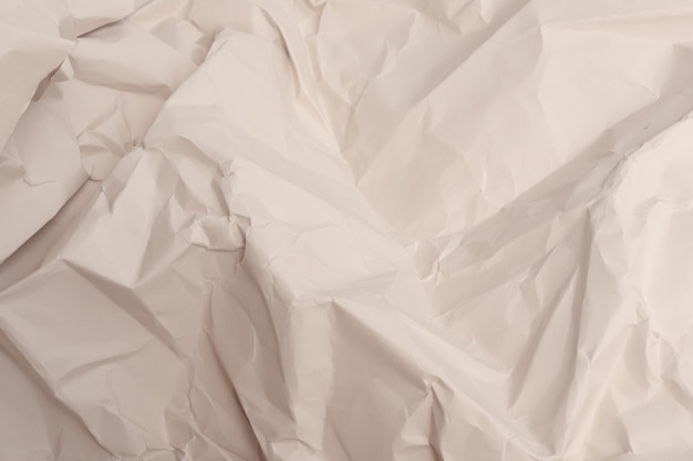 Weißer zerknitterter zerknitterter Papierhintergrund grunge Beschaffenheitshintergrund