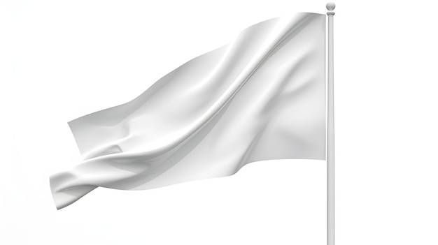 Weißes 3D-Flaggenmodell