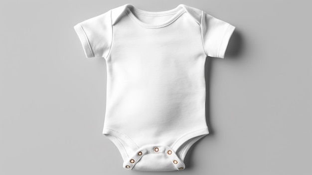 Weißes Baby-Kurzarm-Bodysuit-Modell von Generative Ai