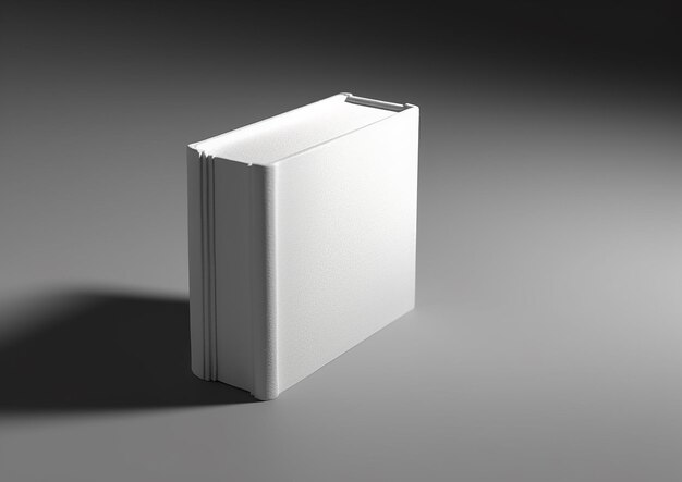 weißes Buch auf grauem Hintergrund