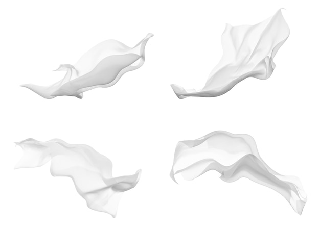 Foto weißes gewebe textil wind seide welle hintergrund mode satin bewegung drapery schal fliegen