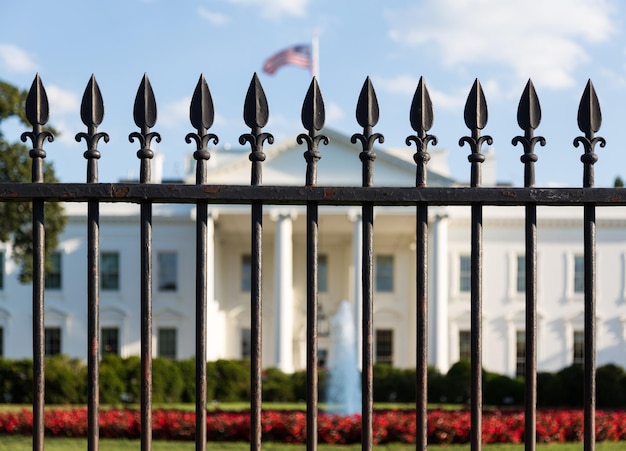 Weißes Haus Washington DC hinter Gittern