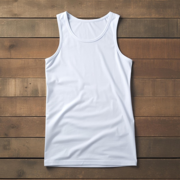 Weißes I-Shirt-Mockup ohne Ärmel