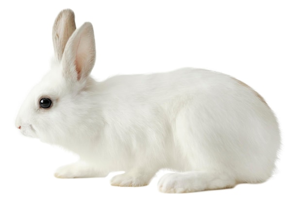 Foto weißes kaninchen isoliert auf weißem hintergrund