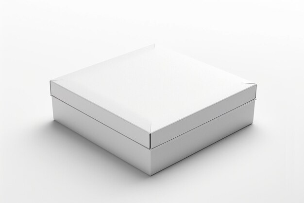 Weißes Kasten-Mockup-Design auf minimalem Hintergrund