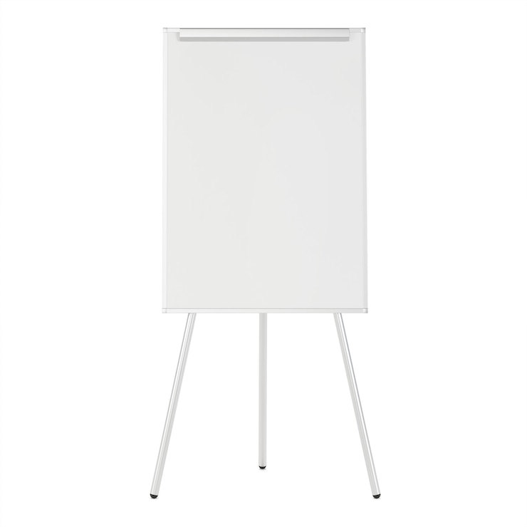 Foto weißes leeres flipchart. 3d-darstellung.