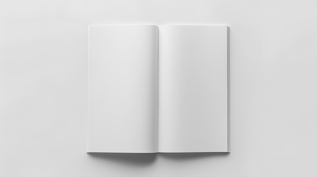 Weißes, leeres Notebook-Mockup auf weißem Hintergrund