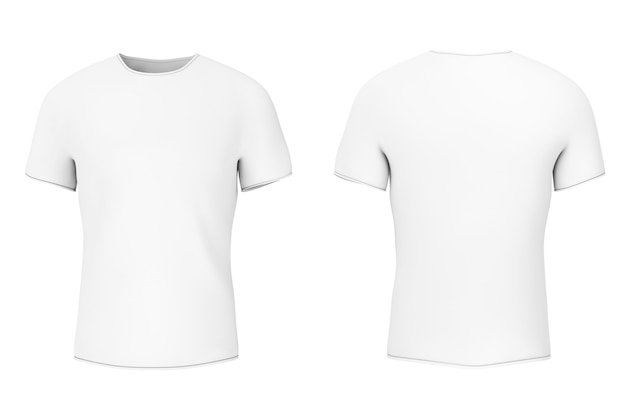 Foto weißes leeres t-shirt der nahaufnahme mit leerem raum für ihr design auf weißem hintergrund. 3d-rendering