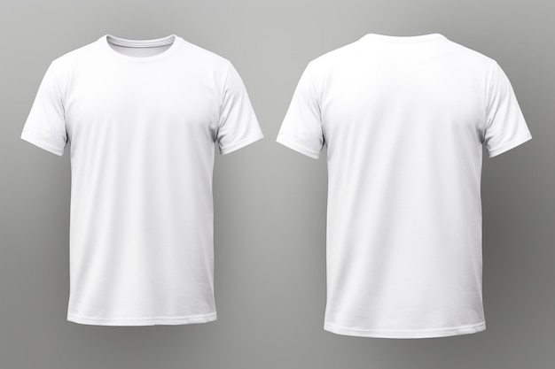 Weißes leeres T-Shirt-Mock vorne und hinten
