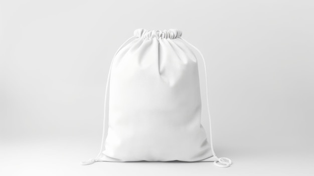 Weißes Mockup für eine tote-Tasche auf hellgrauem Hintergrund mit Copy-Raum