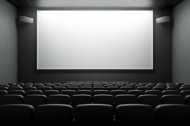 Weißes Modell einer großen Kinoleinwand