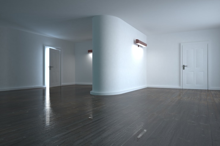 Foto weißes, modernes zimmer