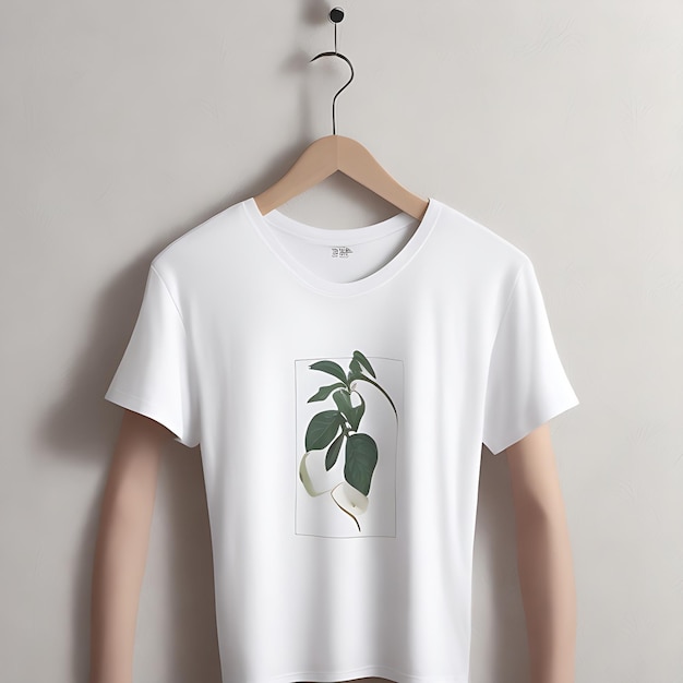 Weißes Naturkonzept T-Shirt-Design