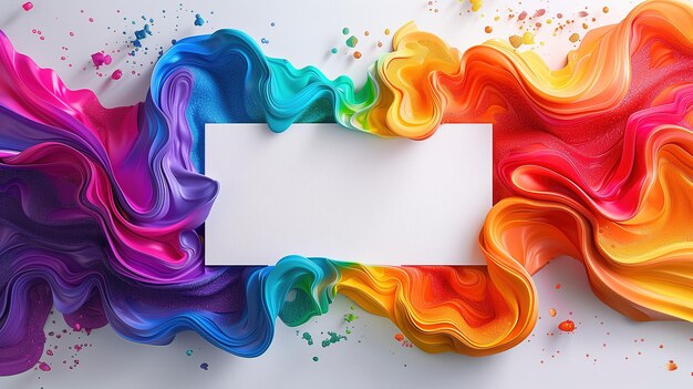 Weißes Papier mit farbenfrohem Wirbel-LGBT-Pride-Konzept