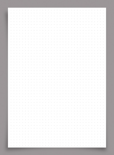 Weißes Papier mit Punktmuster auf grauem Hintergrund Nahaufnahme