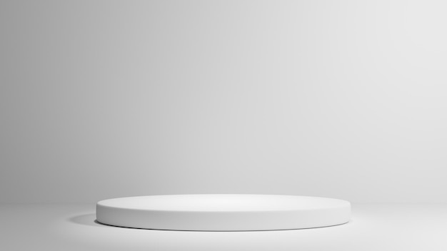 weißes Podium mit weißem Hintergrund