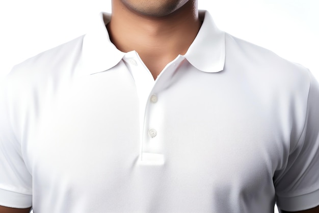 Weißes Poloshirt für Herren, lässiges Business-Modell