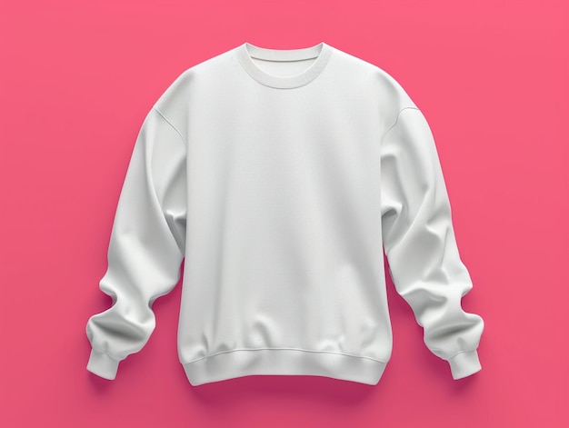 Weißes Sweatshirt mit rosa Hintergrundfoto