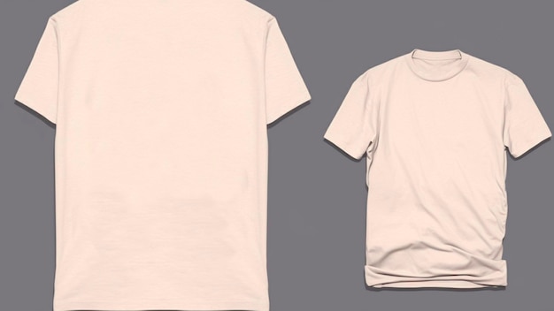 Weißes T-Shirt auf beiden Seiten Mockup für Designs