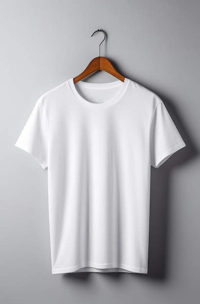 Weißes T-Shirt auf einem Hängermockup