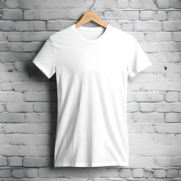 Weißes T-Shirt-Mockup mit grauem Hintergrund