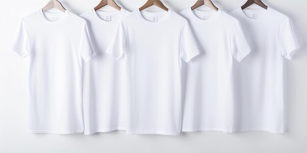 Foto weißes t-shirt-modell mit weißem hintergrund