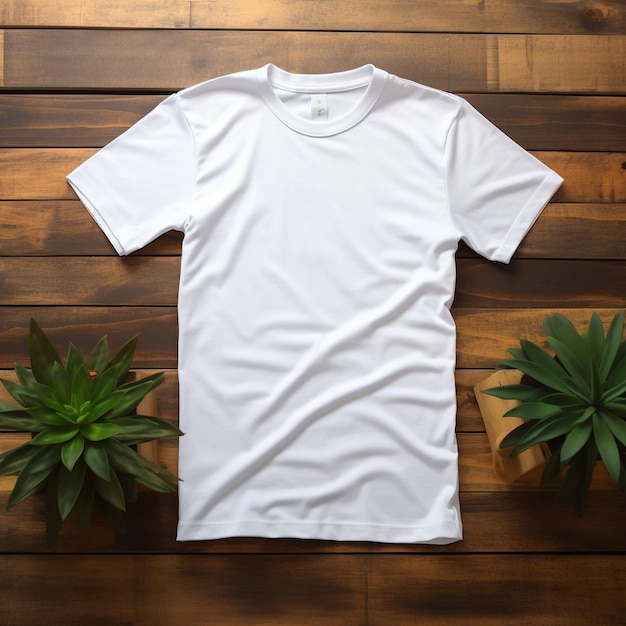 Weißes T-Shirt Raw Mockup