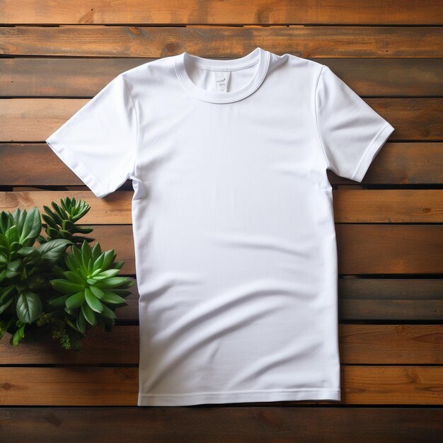 Weißes T-Shirt Raw Mockup