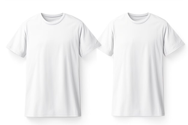 Weißes T-Shirt vorne hinten Mockup zum Drucken