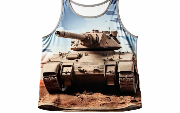 Weißes Tanktop auf schwarzem Hintergrund