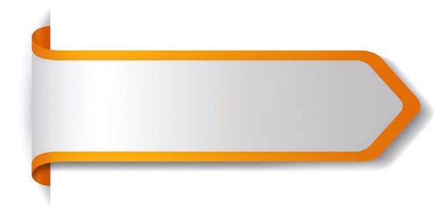 weißes und orangefarbenes Banner auf weißem Hintergrund
