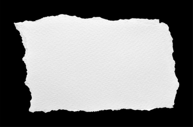 Weißes zerrissenes Papierstück mit Textur