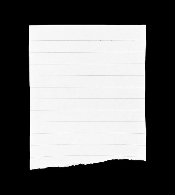 Weißes zerrissenes Papierstück mit Textur