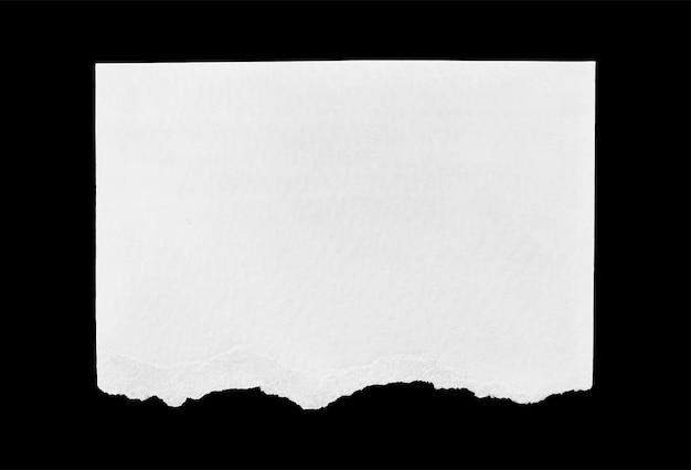 Weißes zerrissenes Papierstück mit Textur