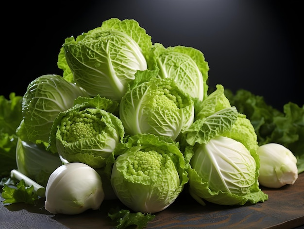 Weißkohl auf einem Tisch Küche veganes Gemüselebensmittelkonzept
