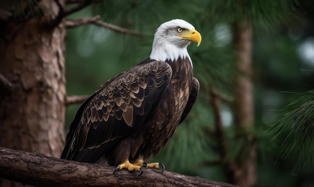 Weißkopfseeadler thront auf einem Ast