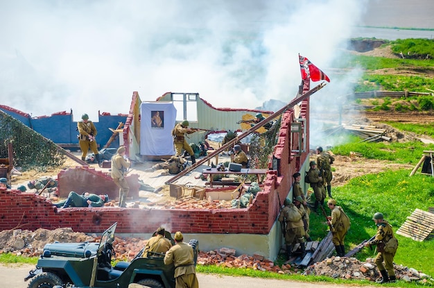 WEISSRUSSLAND MINSK. Im historischen und kulturellen Zentrum Stalins Linie. Tag des Sieges am 09. Mai