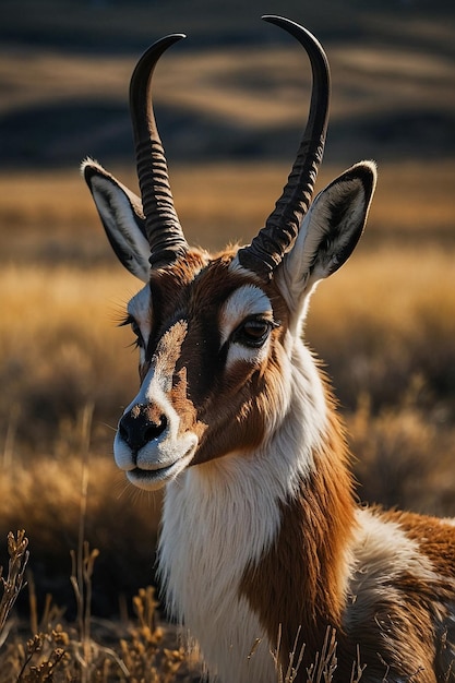 Weißschwanz Buck Hirsch isoliertes Porträt Palouse Prairie Montana USA Großwildjagd Weißschwänz Trophäe Weißenschwänz Weißeschwänz