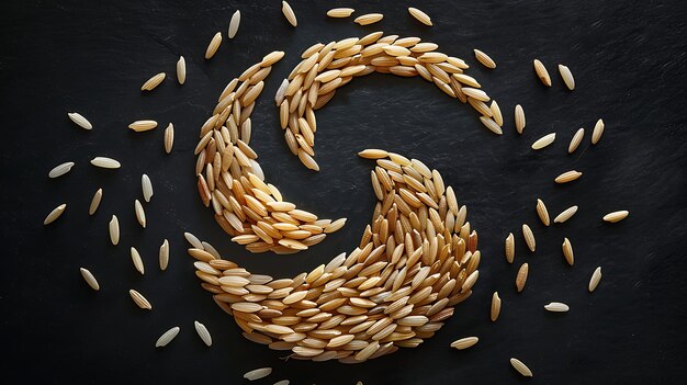 Weizenkörner in einem Kreis mit dem Buchstaben "c" angeordnet
